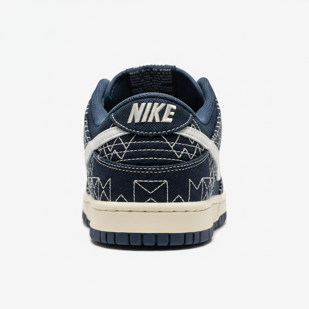 Nike Dunk Low Sashiko Industrial Blue - Back Heel