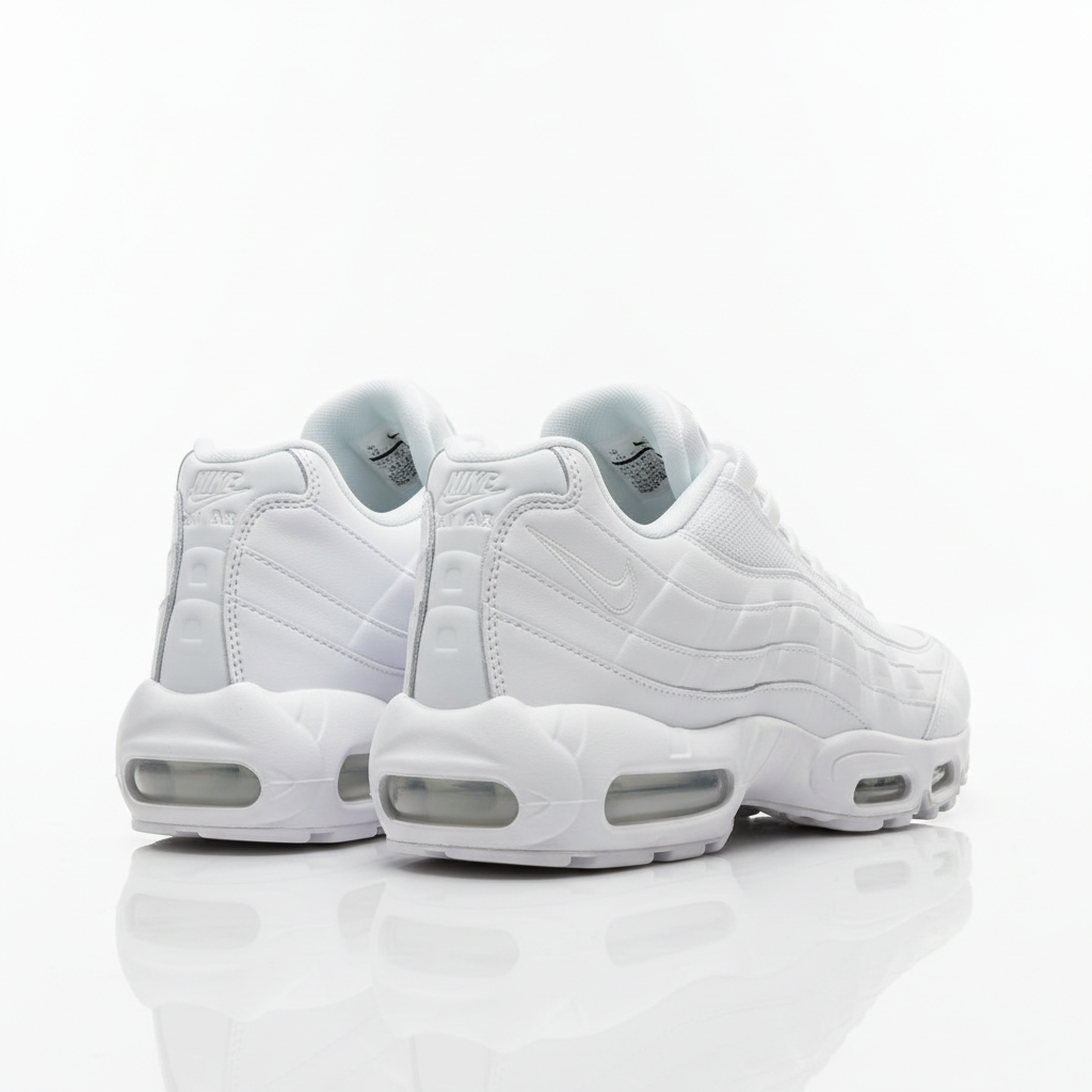 Nike Air Max 95 Triple White back view