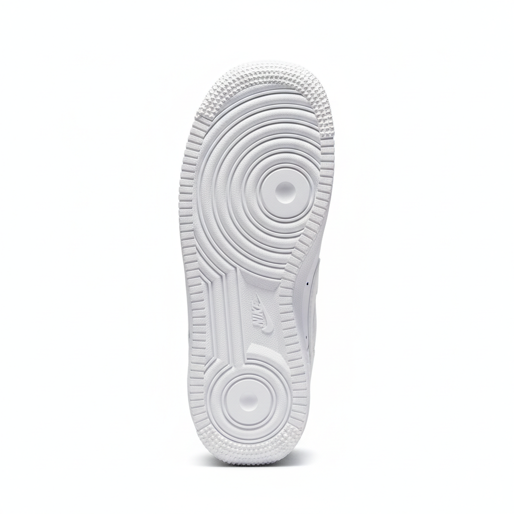 Nike Air Force 1 white sneaker sole bottom view
