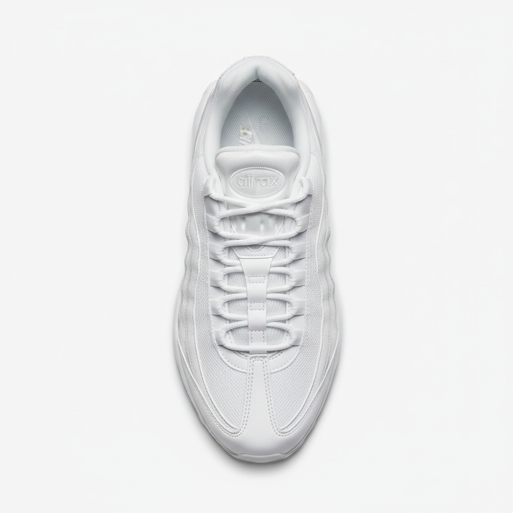 Nike Air Max 95 Triple White top view