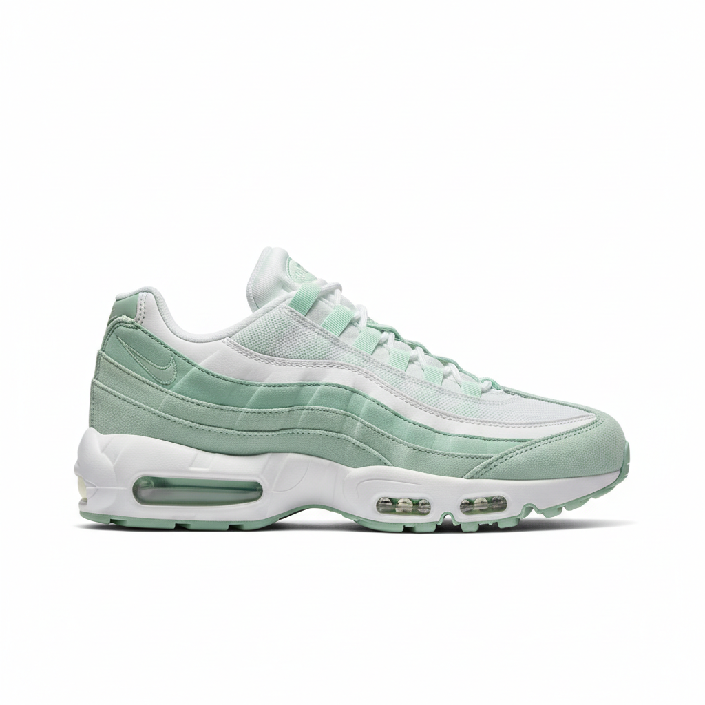 Nike Air Max 95 Mint Green White side view