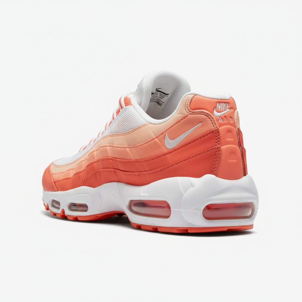 Nike Air Max 95 Coral Orange White back view