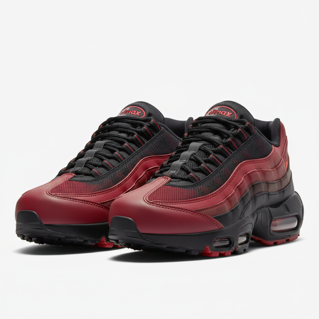 Nike Air Max 95 University Red Black front view