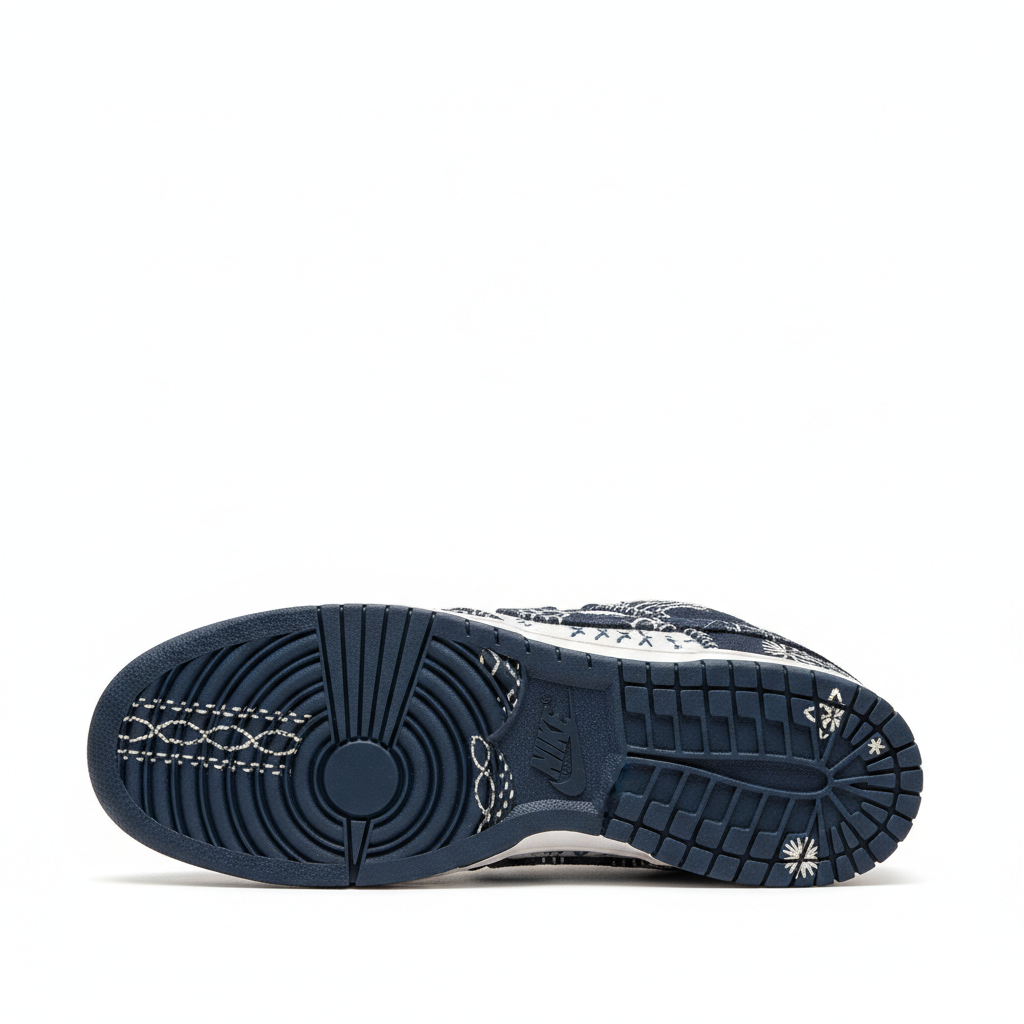 Nike Dunk Low Sashiko Industrial Blue - Sole View